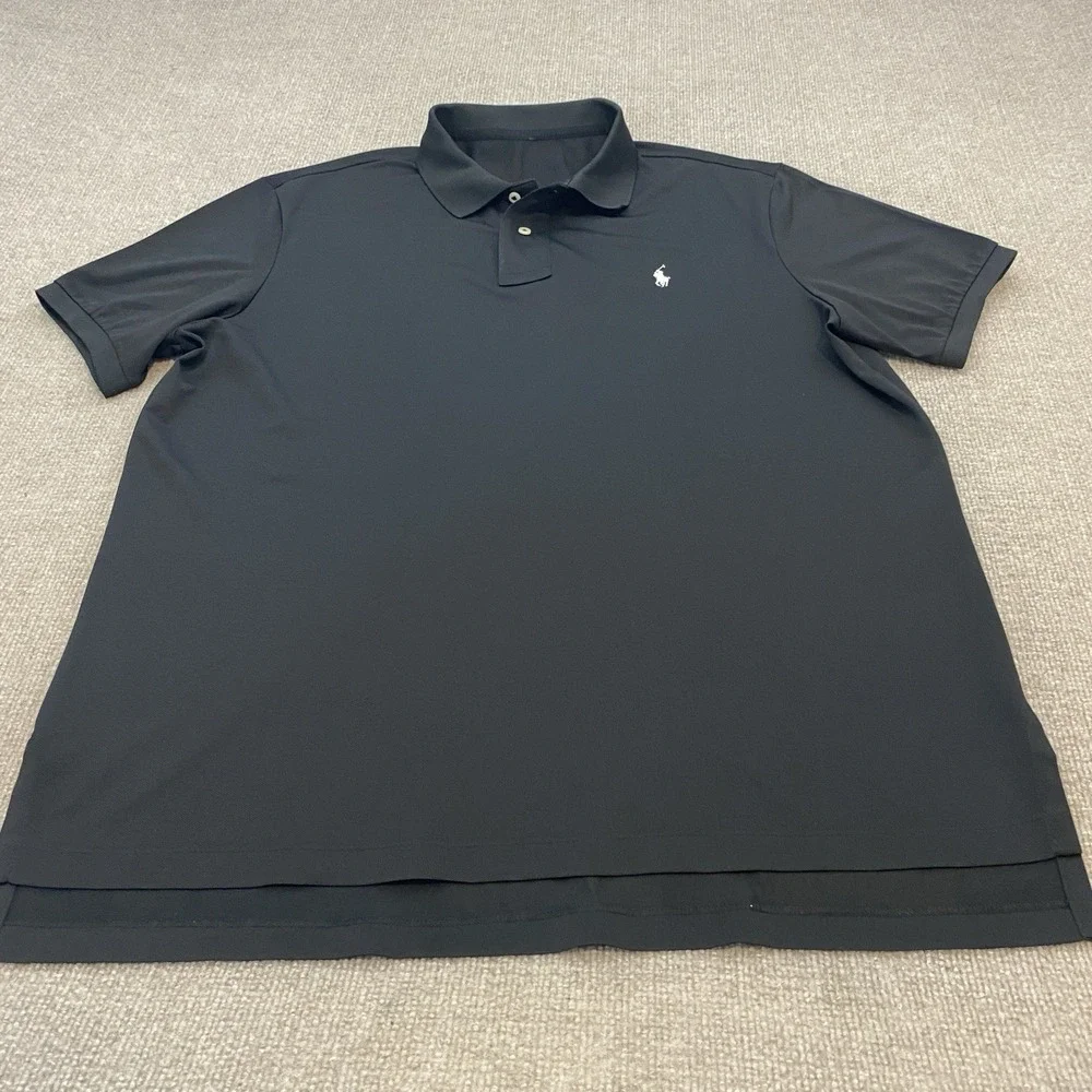 Polo Ralph Lauren Polo Shirt Men XL Black Performance Stretch Jersey Golf Preppy